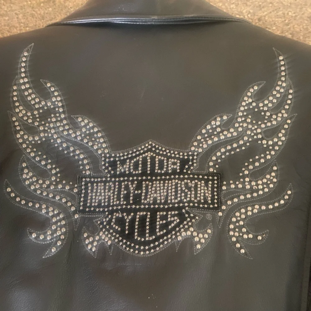 Harley Davidson Women’s Eagle Bling Leather Jacket​​​​​​​​​ - Picture 2 of 10